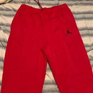 Red Jordan Sweats. never worn.
